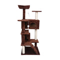 Luxury Villa cat climbing frame with sisal posts, density board platforms, and plush cloth, 50x50x137cm, colour CBQ013.