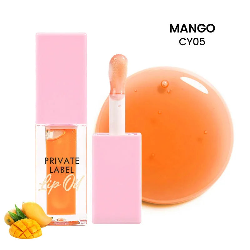 Women's simple natural transparent lip gloss set with six 6ML flavour tubes