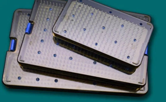 Flexible silicone disinfection box in three sizes for UV light sanitisation of mobile phones and keys.