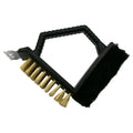 Triangular stainless steel barbecue brush with PP handle for grill cleaning