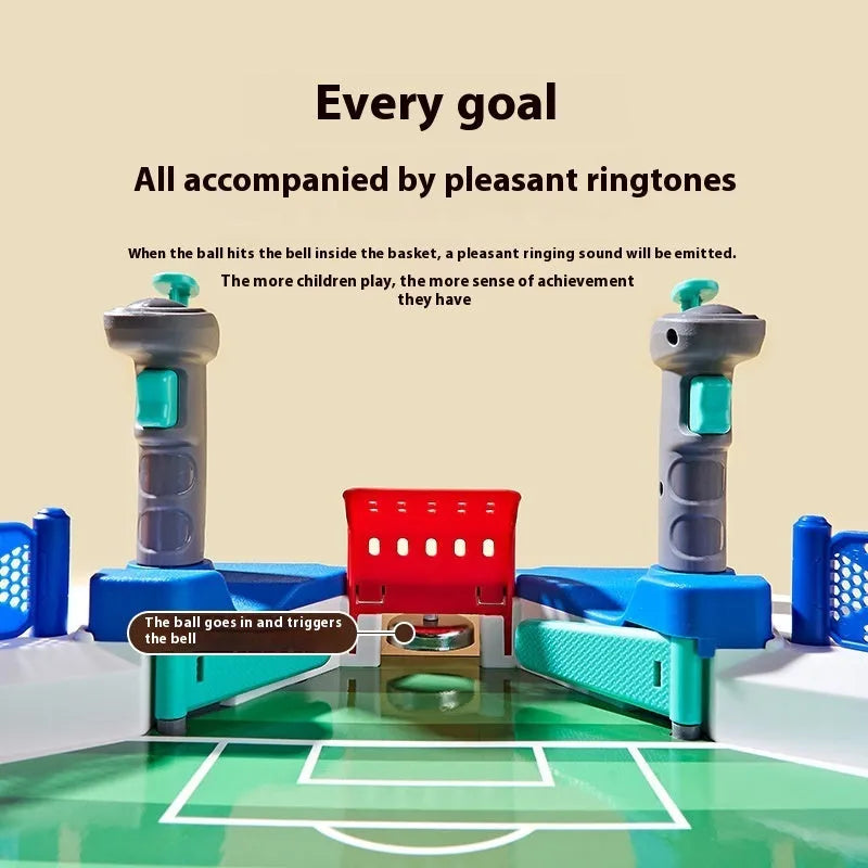 Children's table football double battle set in Football colour with ABS construction and two goals