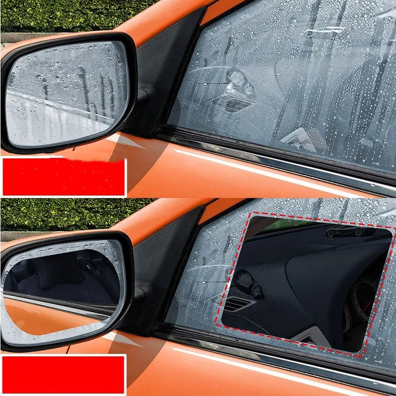 Transparent rain proof film for automobile rearview mirror made of optical grade PET