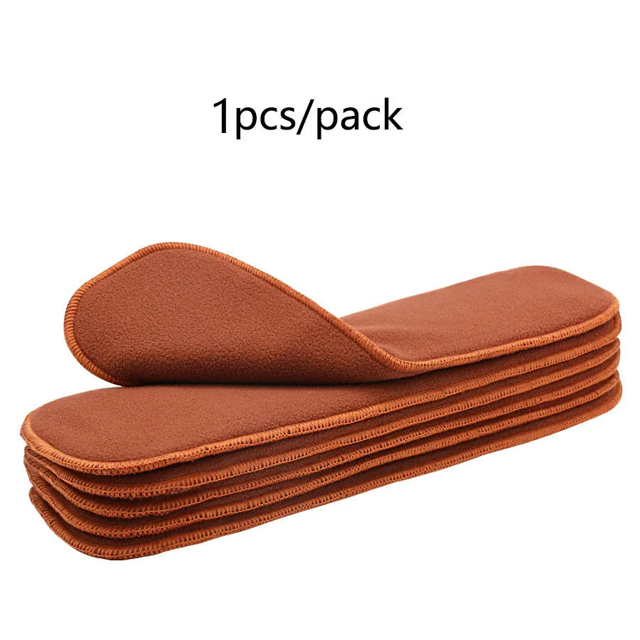 Brown coffee fiber baby cloth diaper insert urine pad 350x135mm washable reusable nappy liner