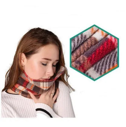 U-shaped neck support travel pillow that can also be worn as a scarf, shown in one of four available colours.