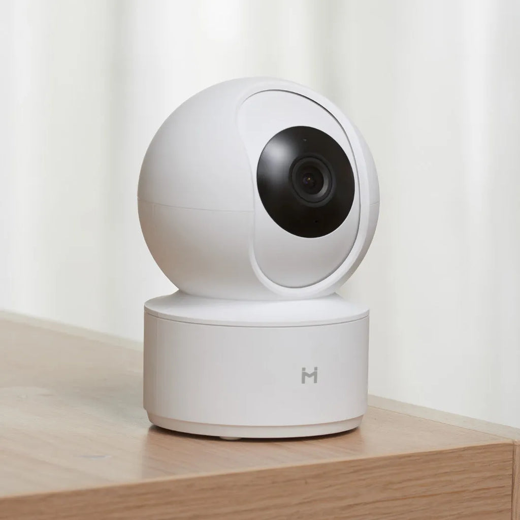 White Xiaobai smart security camera with 1080p HD resolution and 110-degree wide-angle lens