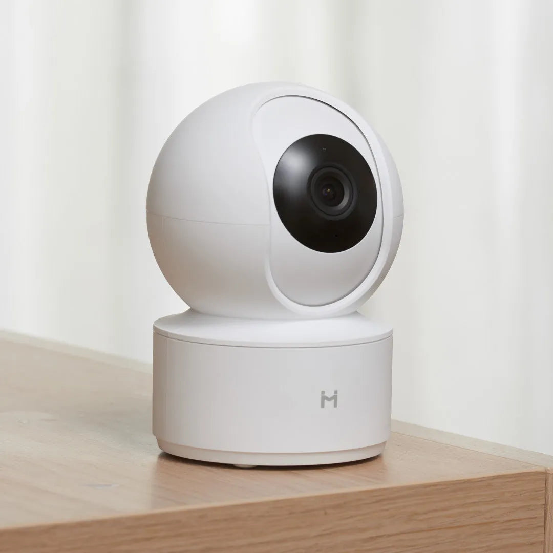 White Xiaobai smart security camera with 1080p HD resolution and 110-degree wide-angle lens