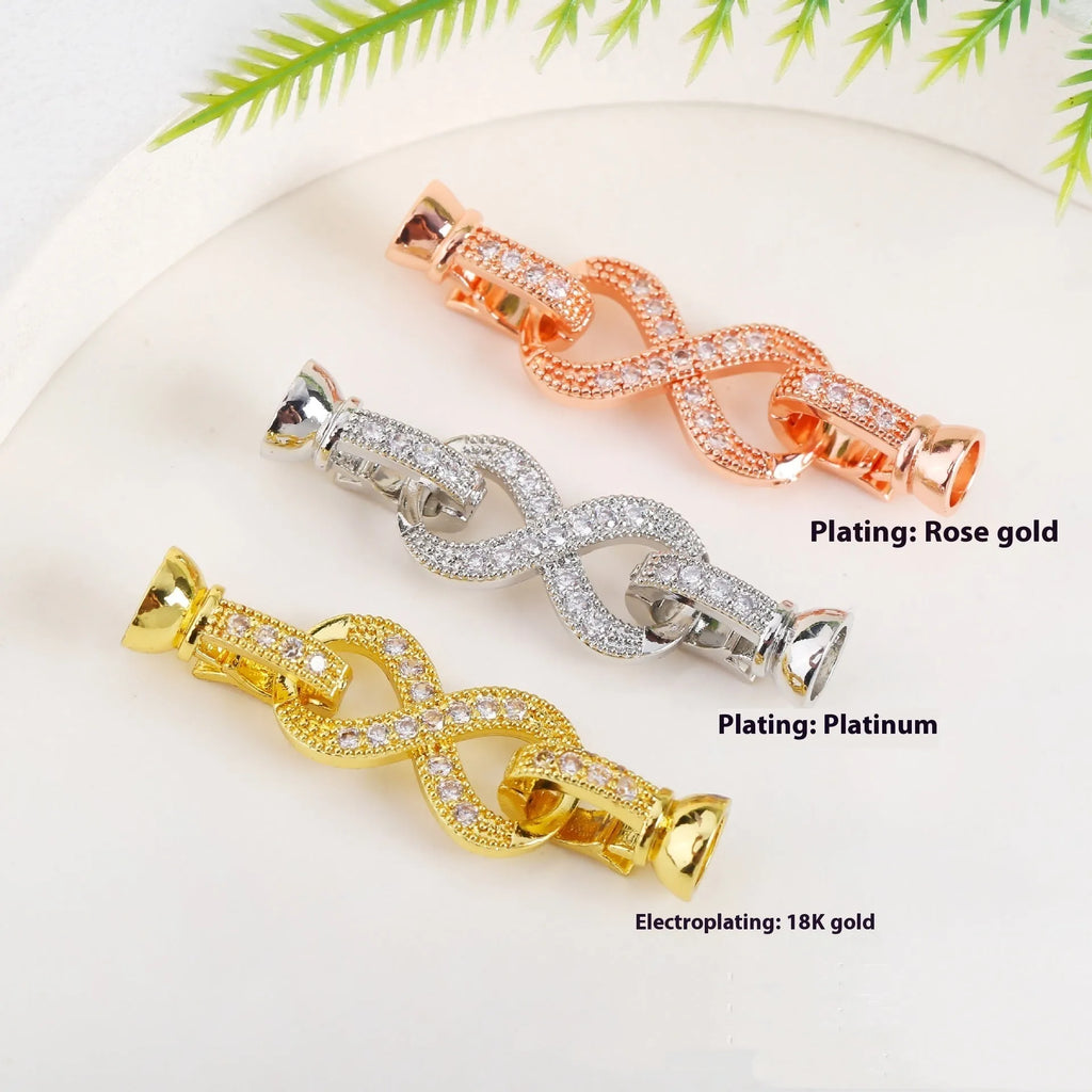 Small gold plated chain buckle for DIY jewellery and pearl necklace making