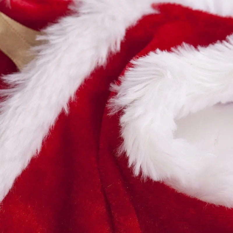 Red polyester pet clothes for Teddy and Bichon, transformation style, unisex, sizes XS to L
