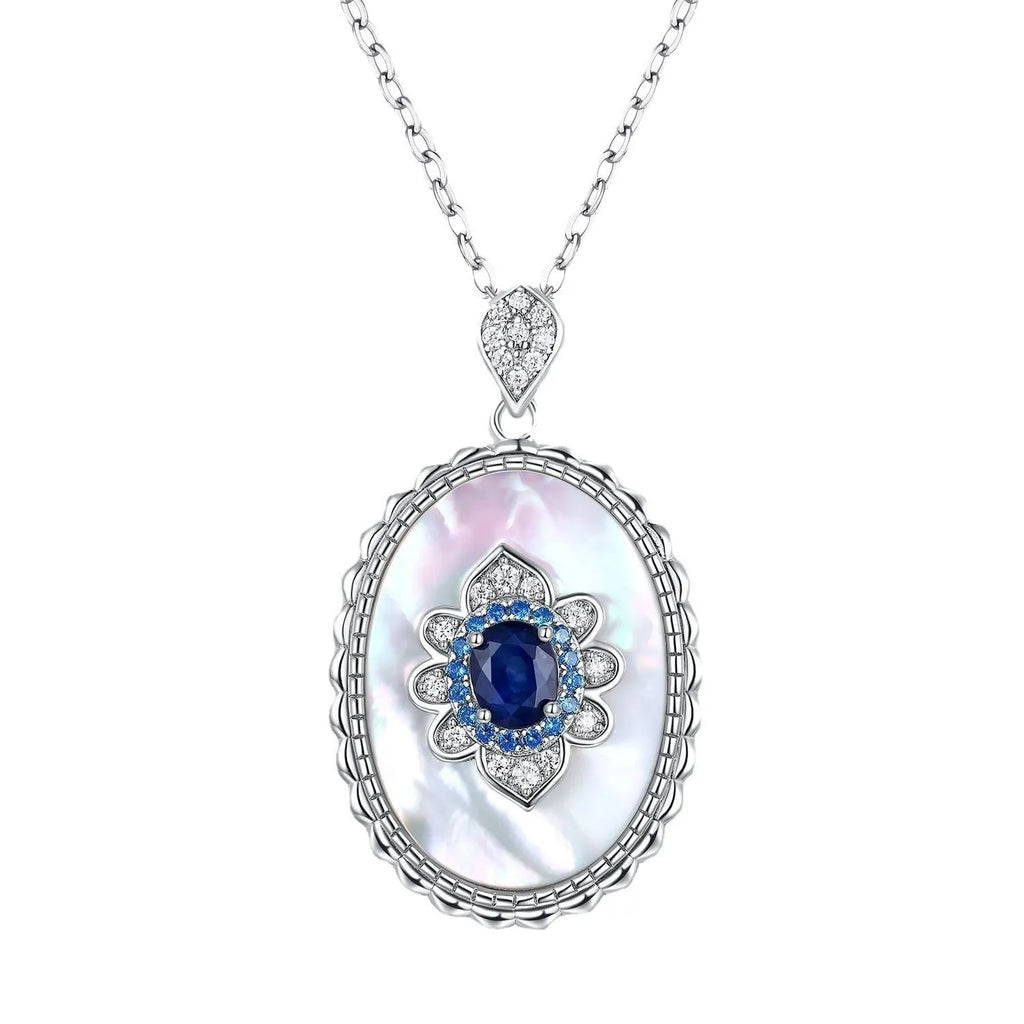 925 sterling silver geometric pendant necklace with platinum gold finish, adjustable o-chain 41-50cm for women