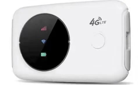 White 4G wireless mini router with dual-band 5G support for SIM cards