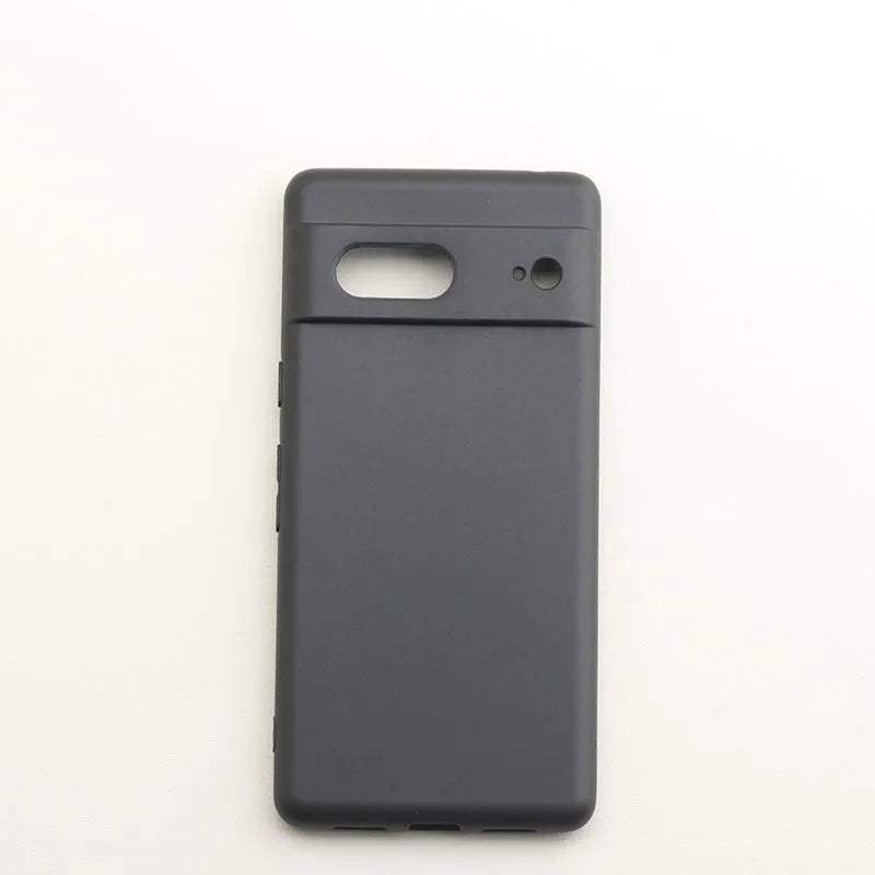 Frosted TPU phone case for Google Pixel, black matte finish with fine holes and drop-resistant material