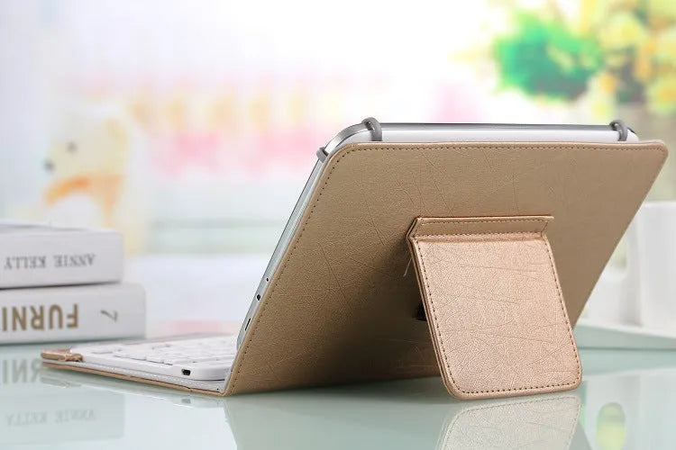 Universal Bluetooth keyboard holster in aluminium alloy, flip sleeve, 20 x 12.5 x 0.5cm, black and white options