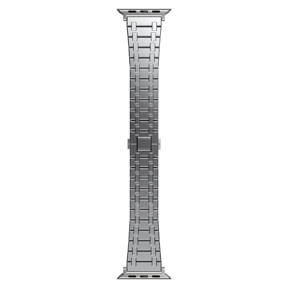 Stainless steel watch band in black, gold, rose gold, or silver for Apple 38-45mm and 22mm fittings