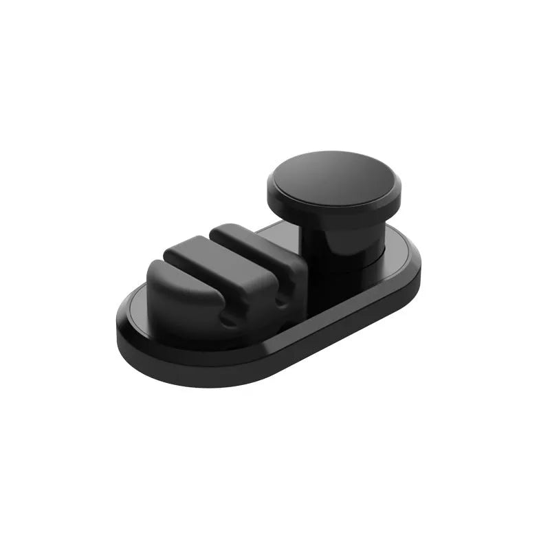 ABS silicone car storage hook for data cable organisation in dark green colour