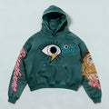 Women's casual printed polyester sweater with long sleeves and round neck, available in XS to 3XL