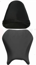 Suzuki GSXR1000 motorcycle with black PU leather seat covers fitted on front and rear.