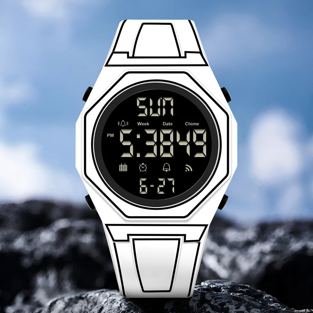 Deep waterproof quartz watch 11mm thickness sports style 1158 series multiple colour options swimming diving