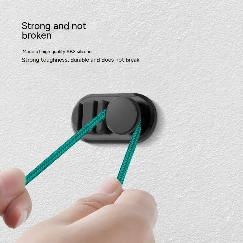 ABS silicone car storage hook for data cable organisation in dark green colour