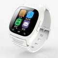 Bluetooth sports watch compatible with iOS and Android in black, white, or blue colours