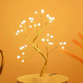 LED copper wire bedroom light with warm Nordic style, plastic body, and battery or USB power