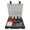 Floor repair tool set with red handle and colour wax sticks for DIY tile scratch repair