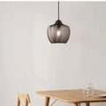 Single-head glass chandelier in cognac colour for stair or bedroom 220V light luxury style