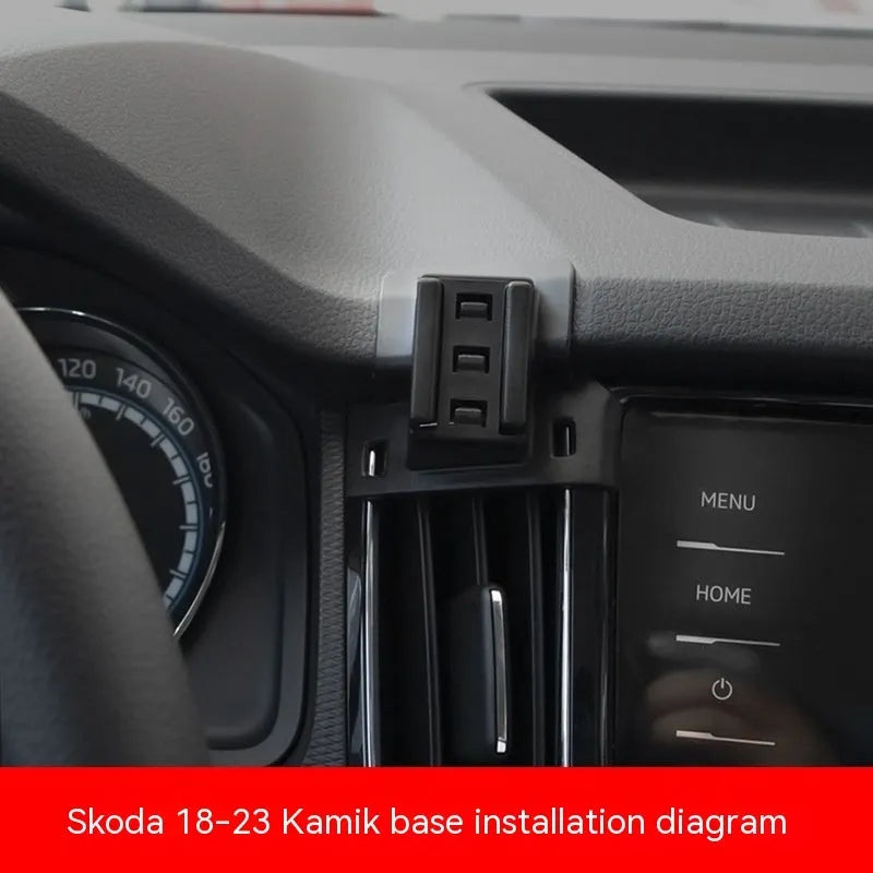 Snap-on air vent car phone holder for Skoda and Volkswagen models