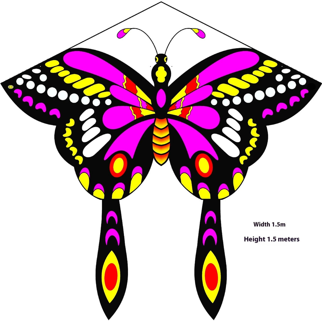Handmade bronzing sand swallow butterfly kite in 1.3m gold-plated polyester fabric with peony pattern