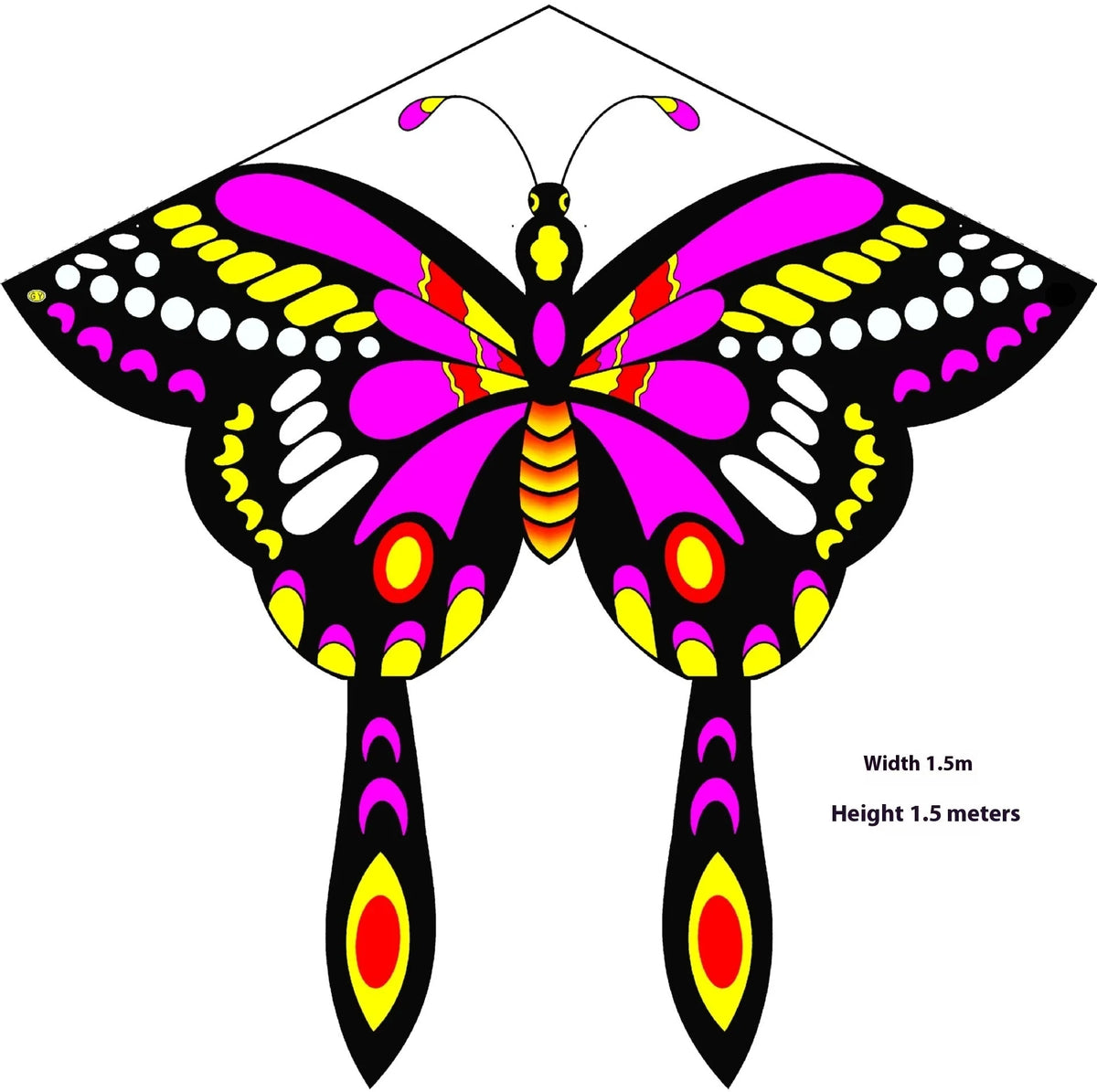 Handmade bronzing sand swallow butterfly kite in 1.3m gold-plated polyester fabric with peony pattern