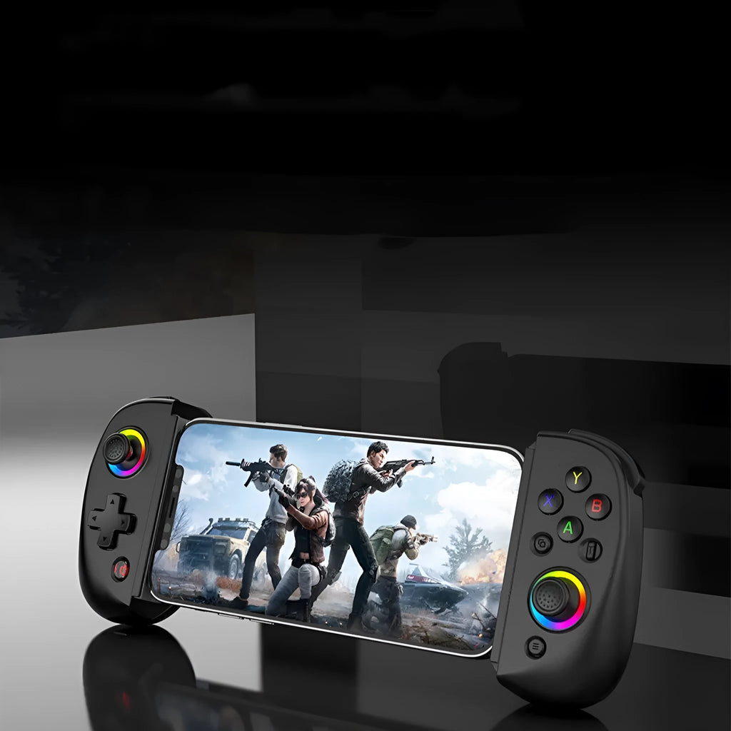 D8 Bluetooth gamepad controller with stretchable tablet holder in multiple colour options