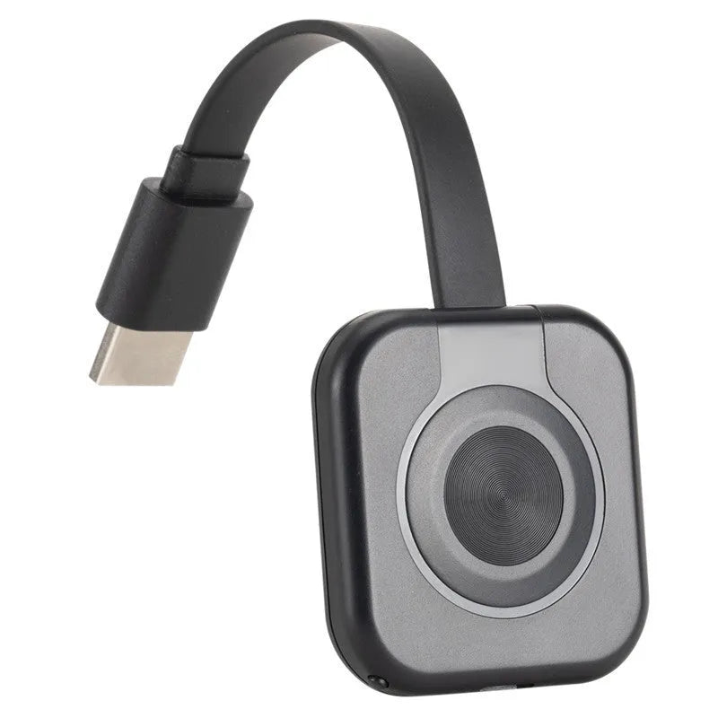 Wireless HDMI transmitter for mobile screen mirroring measuring 4.6 x 4.3 x 0.6 cm