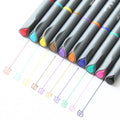 Pack of ten 0.38mm hook line pens for technical drafting, each 15.8cm long.