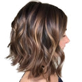 Short curly wig for women, 40cm, centre bangs, natural style, high temperature silk, heat-dyeable, model WIG-179