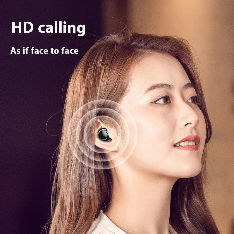 Black wireless Bluetooth headset with digital display screen and noise reduction for e-sports gaming and music