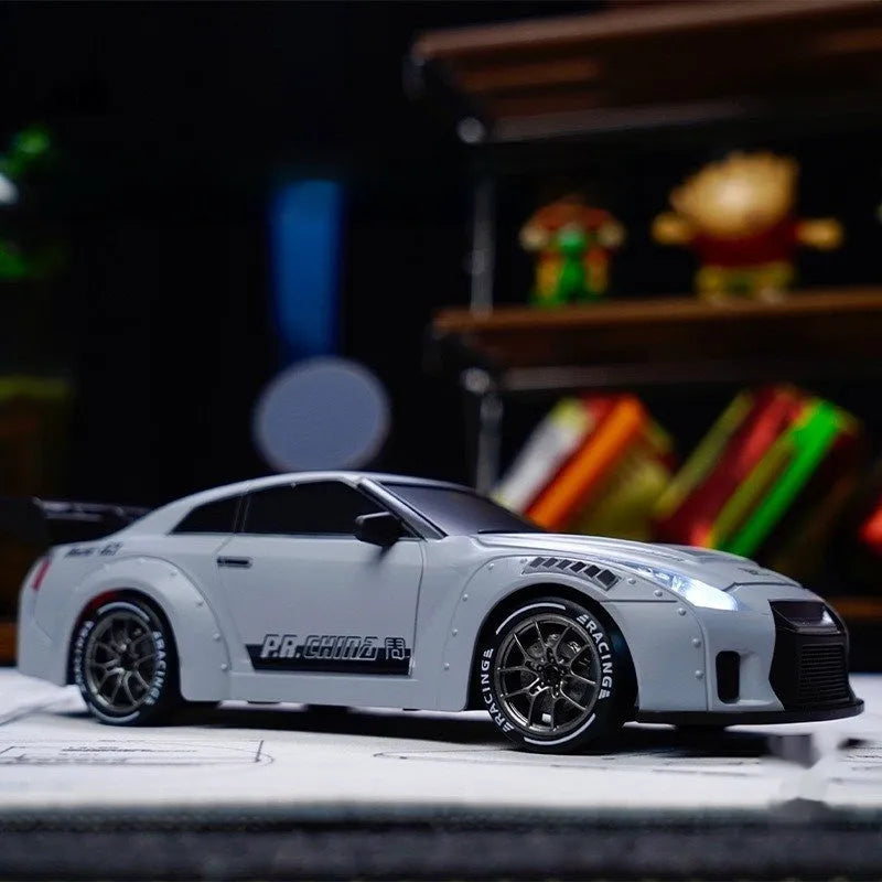 Proportional remote control high-speed drift car in Y914 cloudy blue with plastic body and USB charging port