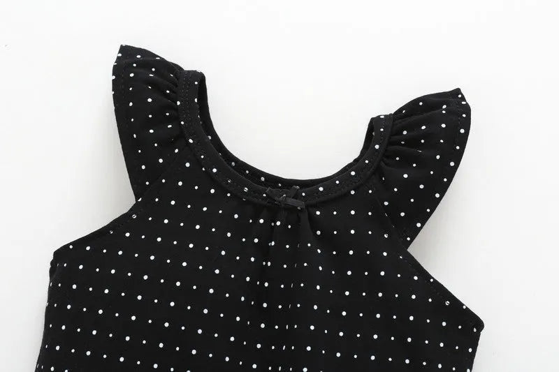 Girls' sleeveless romper jumpsuit in simple style for newborns to 24M, summer outfit