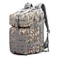 Outdoor army camouflage multi-functional backpack in Jungle Camouflage pattern with Oxford cloth material and 36-55L capacity