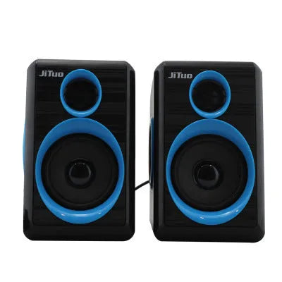 USB cable speaker with 3.5mm audio socket and USB power connector, random colour, single unit