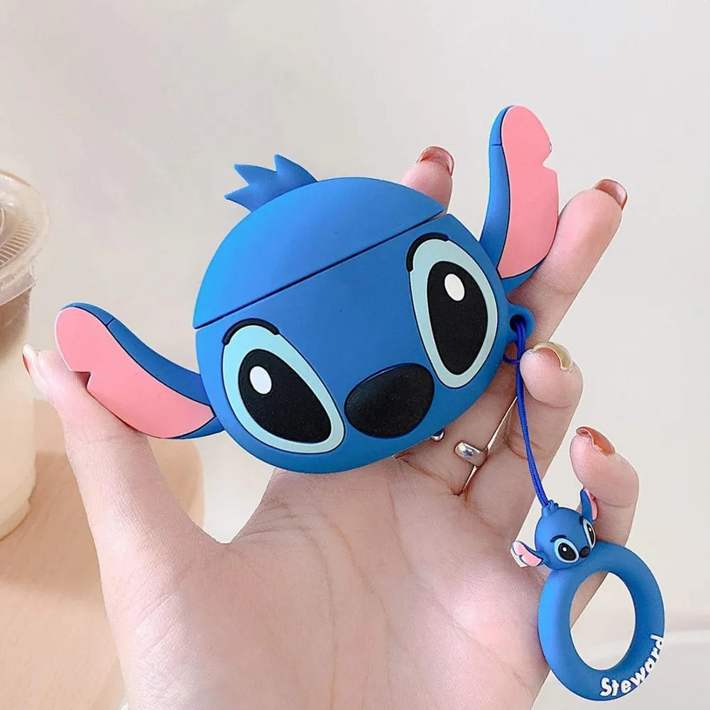 Silicone flip protective case for AirPods 2nd generation with cartoon animal design