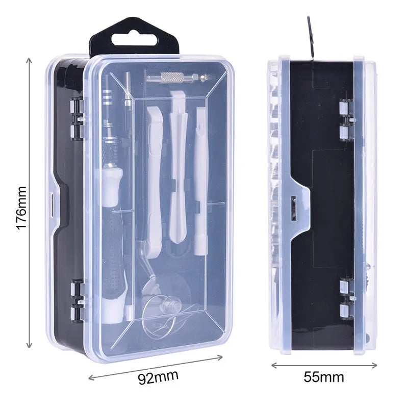 122 in 1 professional multi screwdriver repair kit with 98 CR-V bits in a black storage case