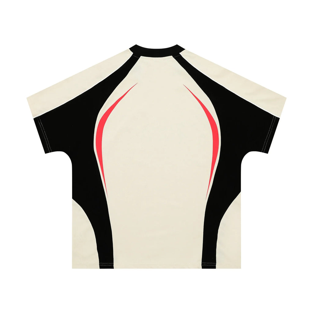 Men's loose fit t-shirt with colour coordinated letters print in apricot and black colour options