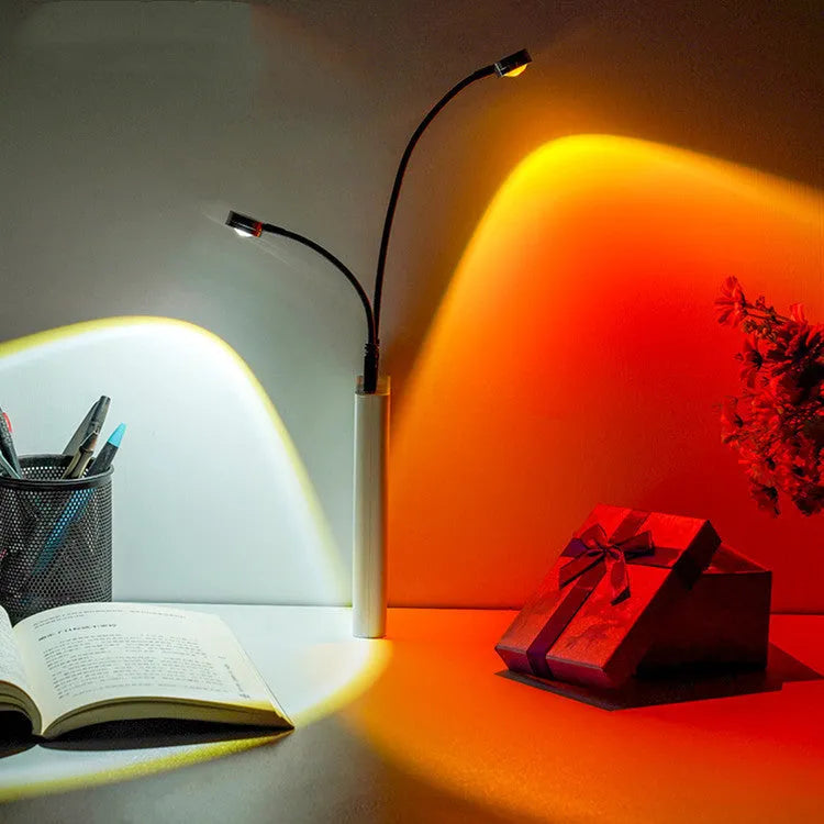 USB LED night light with aluminium shade and projection, available in 180mm, 280mm, 360mm sizes