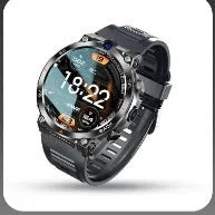Sports smartwatch with dual cameras, touchscreen display, GPS positioning and heart rate monitoring features