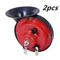 Red 12V single tone snail horn, 110dB, 30W, copper voice coil, plastic diaphragm, for motorcycle use