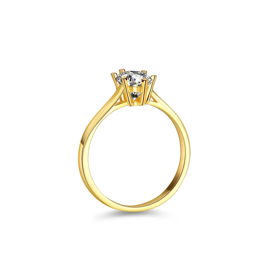 925 sterling silver cross ring with 1 carat moissanite diamond on white background, multiple sizes available
