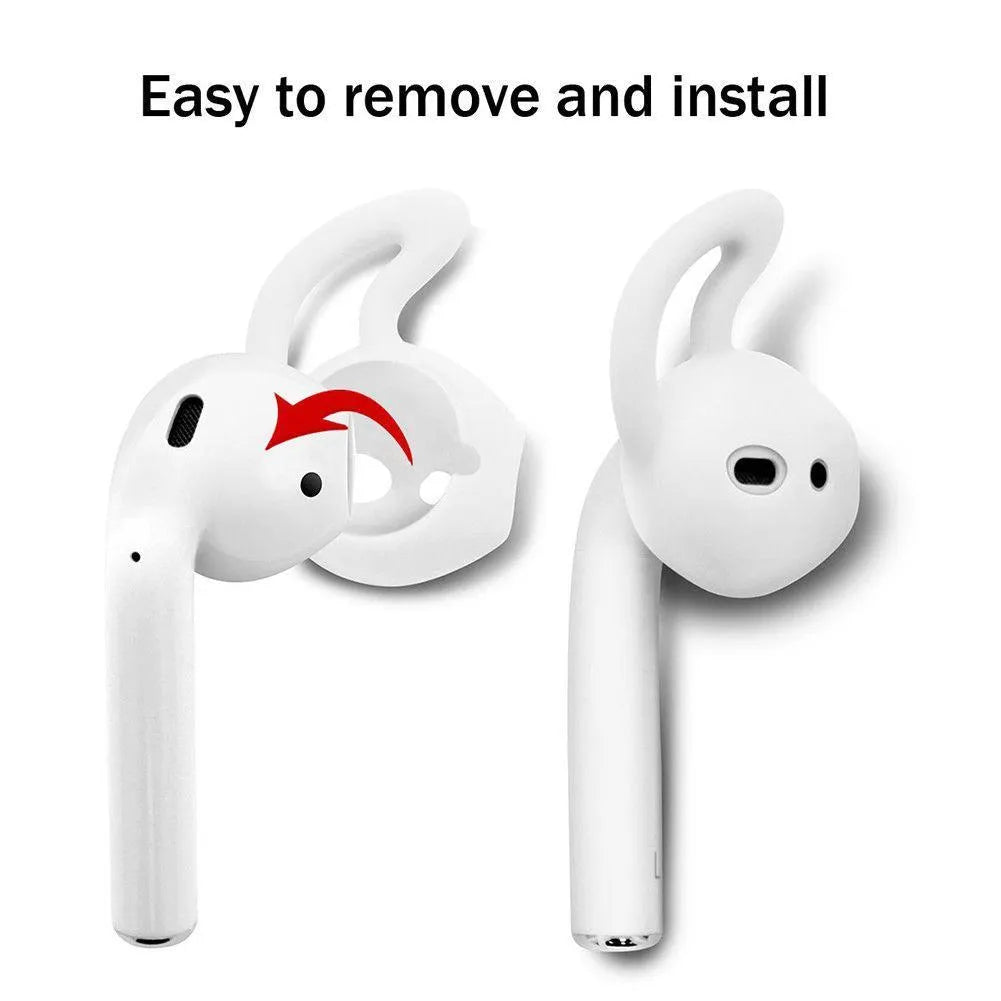 Silicone earplug sleeves for Apple AirPods in five colours, with dimensions 28.19x21.10x9.10mm.