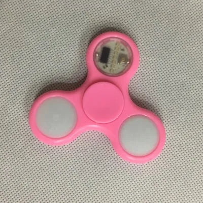 Shining LED fidget spinner with coloured body and built-in lights, available in multiple colour options