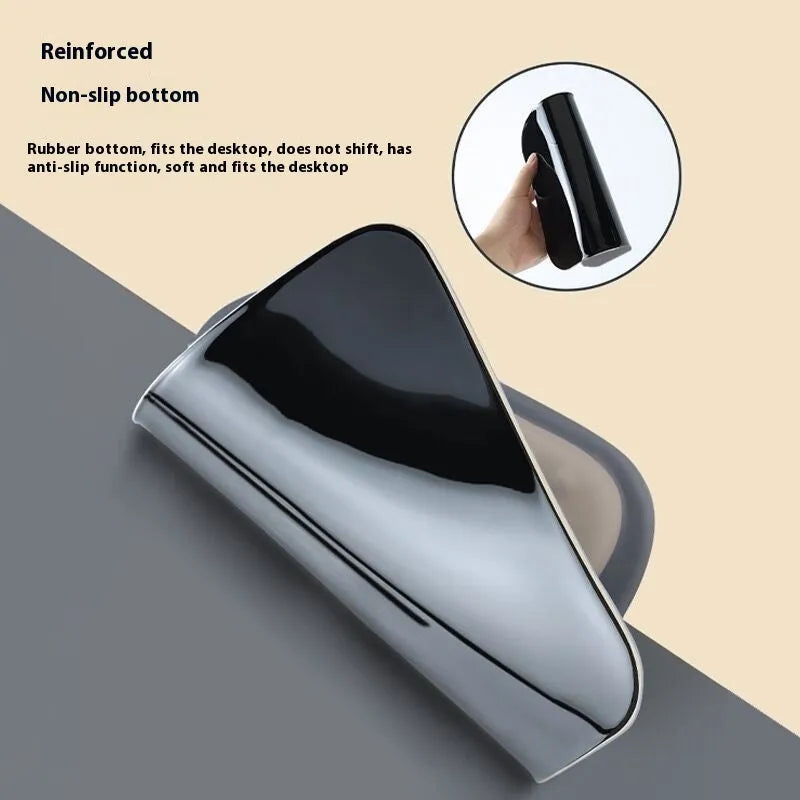 Ergonomic cloth silicone mouse pad for wrist support in a contrast colour style.