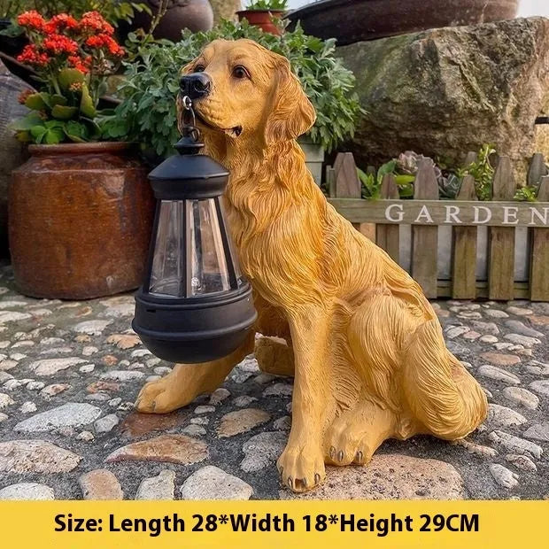 Solar garden lamp ornament resin craft outdoor decoration Daikin Wool colour