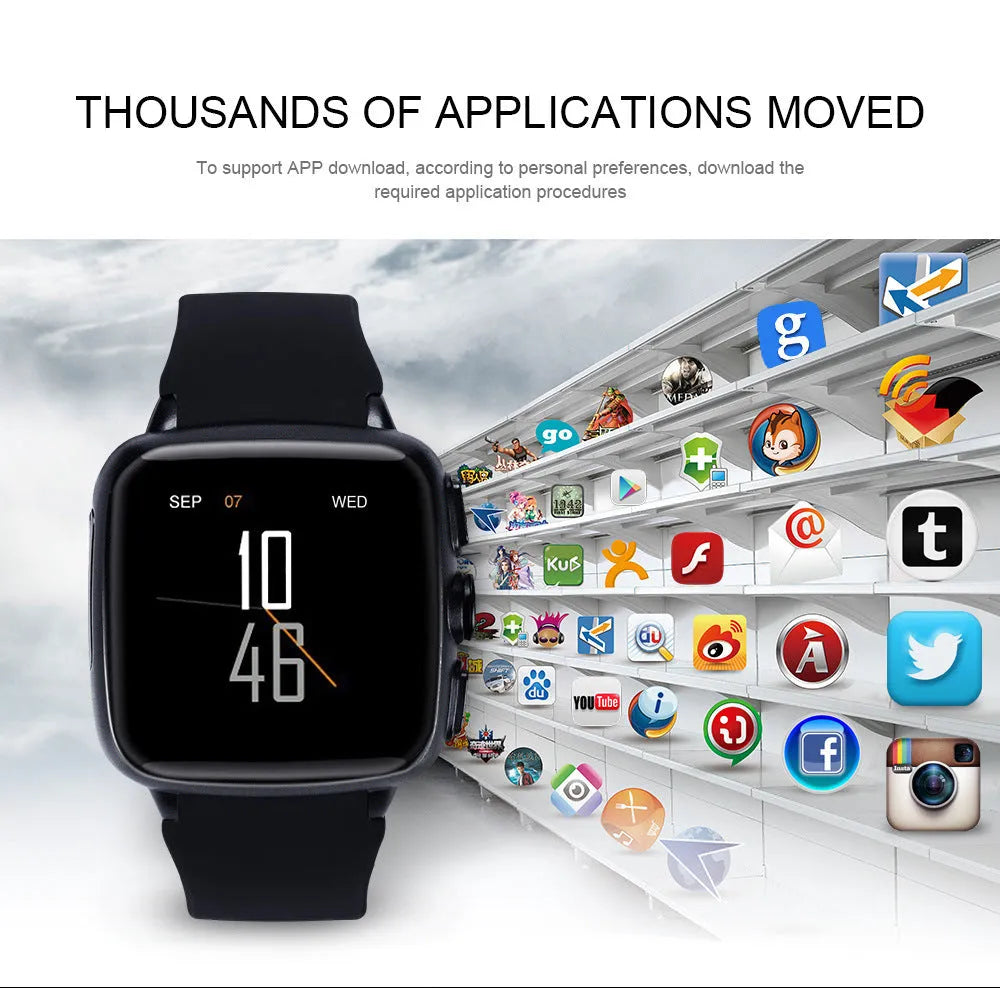 Z01 smart watch with 1.54-inch touchscreen display on wrist